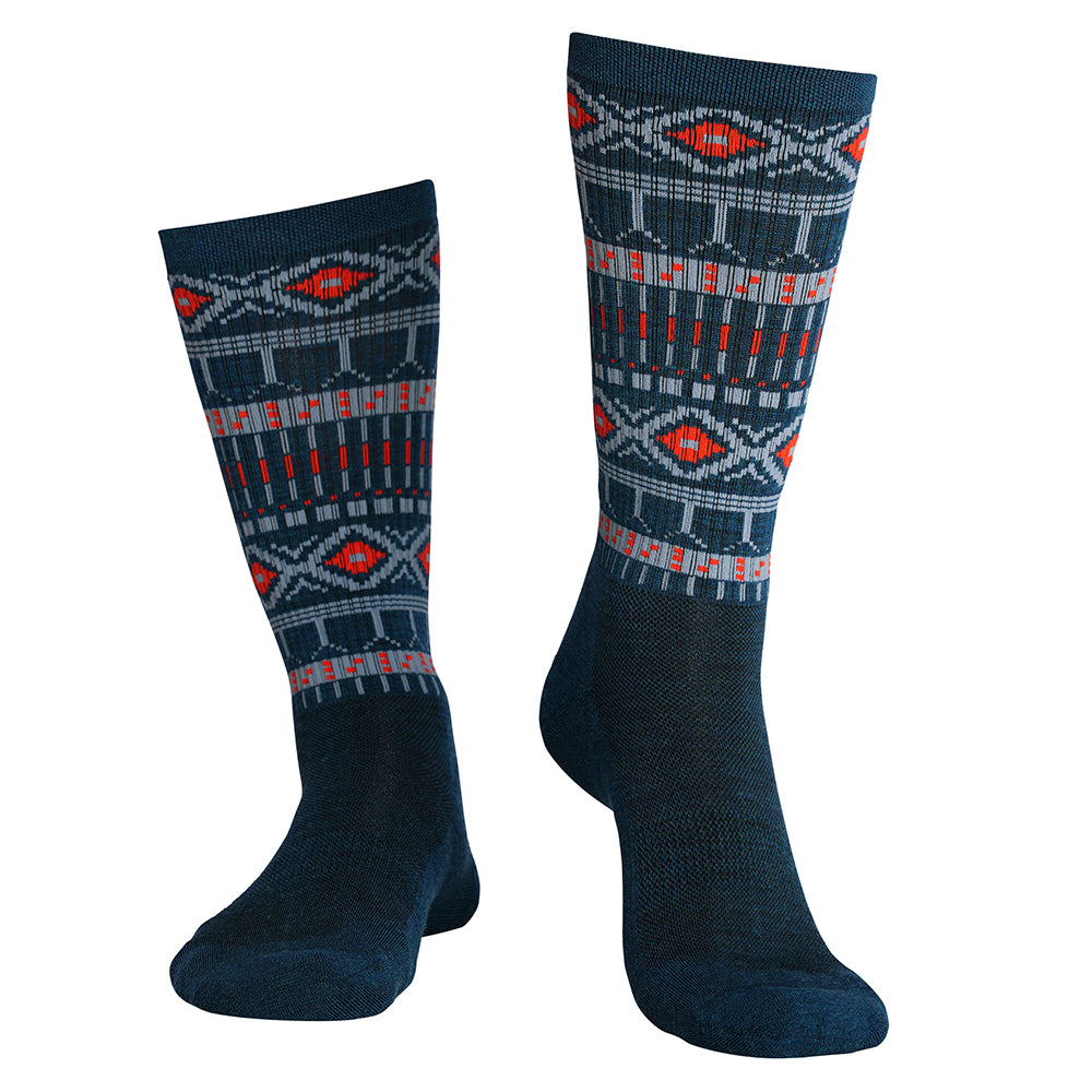 Isobaa Merino Blend Fairisle Hiking Socks (3 Pack - Multi)