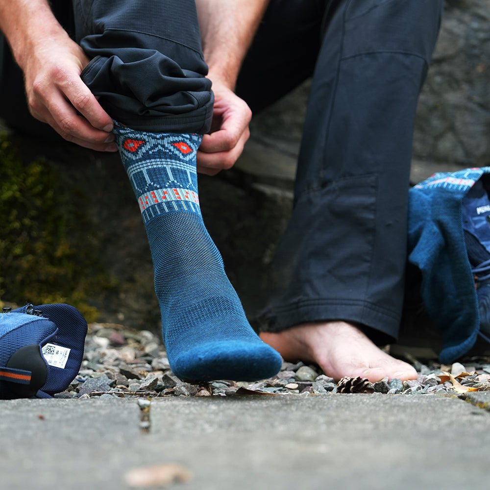 Isobaa Merino Blend Fairisle Hiking Socks (3 Pack - Multi)