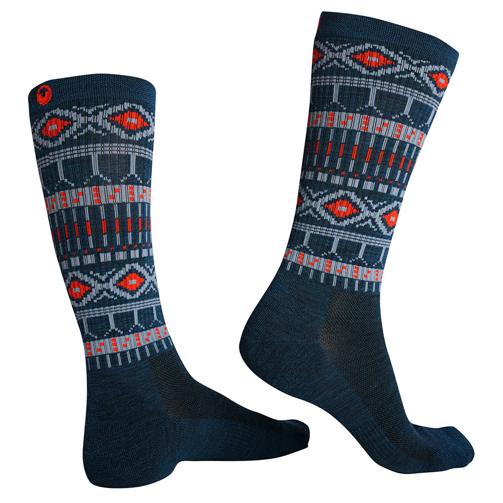 Isobaa Merino Blend Fairisle Hiking Socks (3 Pack - Multi)