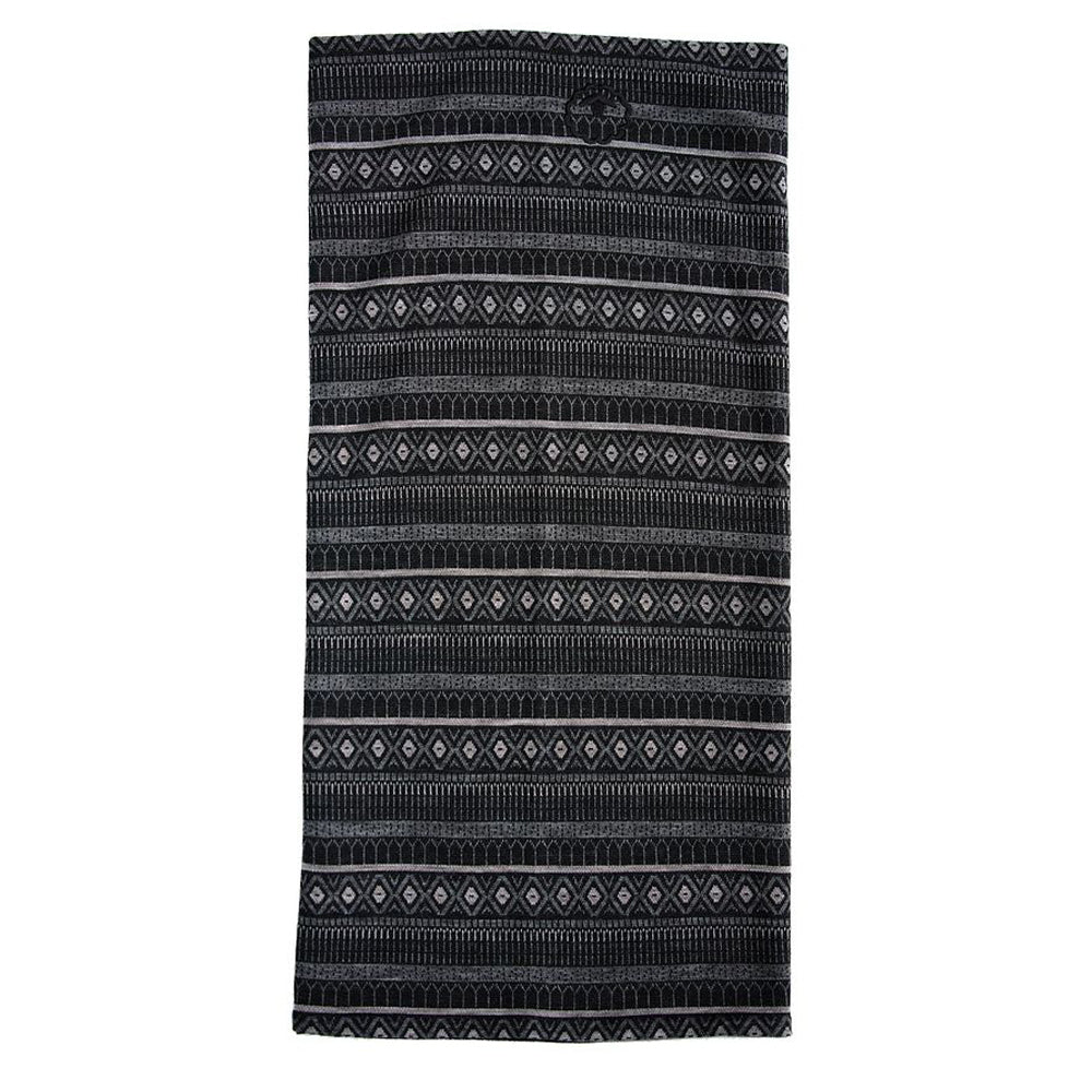 Isobaa Merino Blend 250 Fairisle Jacquard Neck Warmer (Black/Smoke/Charcoal)