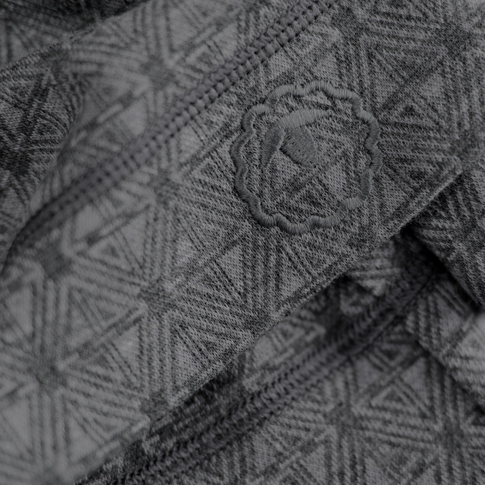 Isobaa Merino Blend 250 Geometric Jacquard Beanie (Smoke/Charcoal)