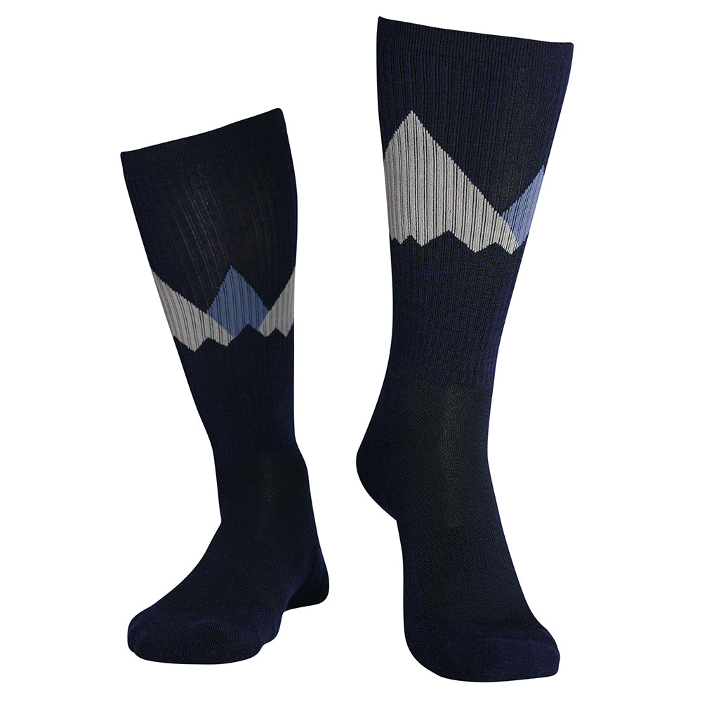 Isobaa Merino Blend Geo Mountain Hiking Socks (3 Pack - Multi)