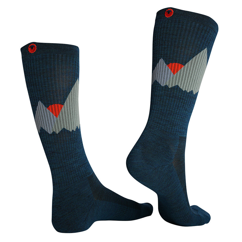 Isobaa Merino Blend Geo Mountain Hiking Socks (3 Pack - Multi)