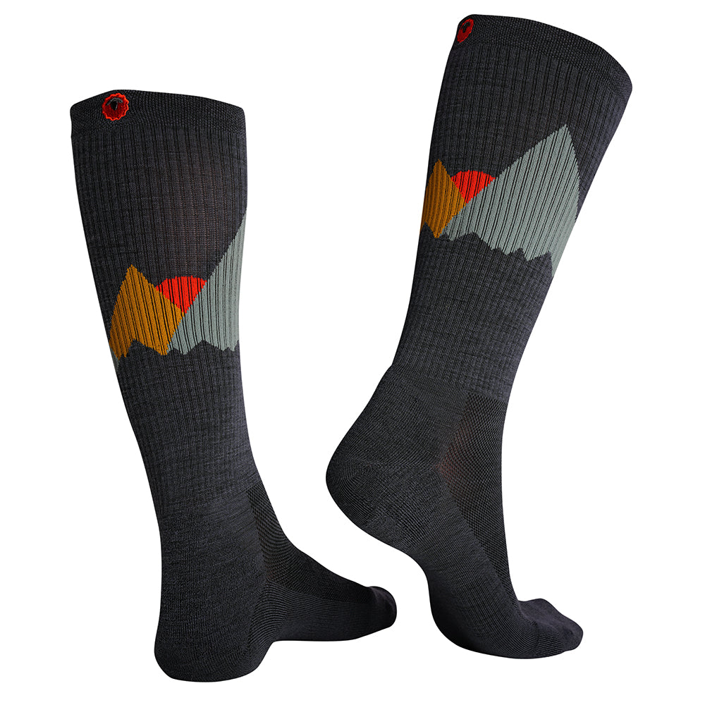 Isobaa Merino Blend Geo Mountain Hiking Socks (3 Pack - Multi)
