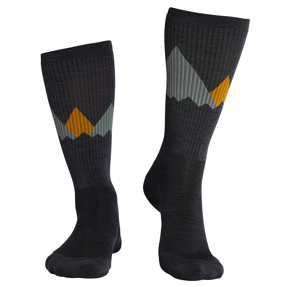 Isobaa Merino Blend Geo Mountain Hiking Socks (3 Pack - Multi)