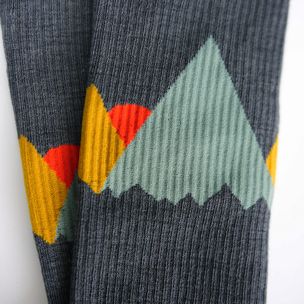 Isobaa Merino Blend Geo Mountain Hiking Socks (3 Pack - Multi)