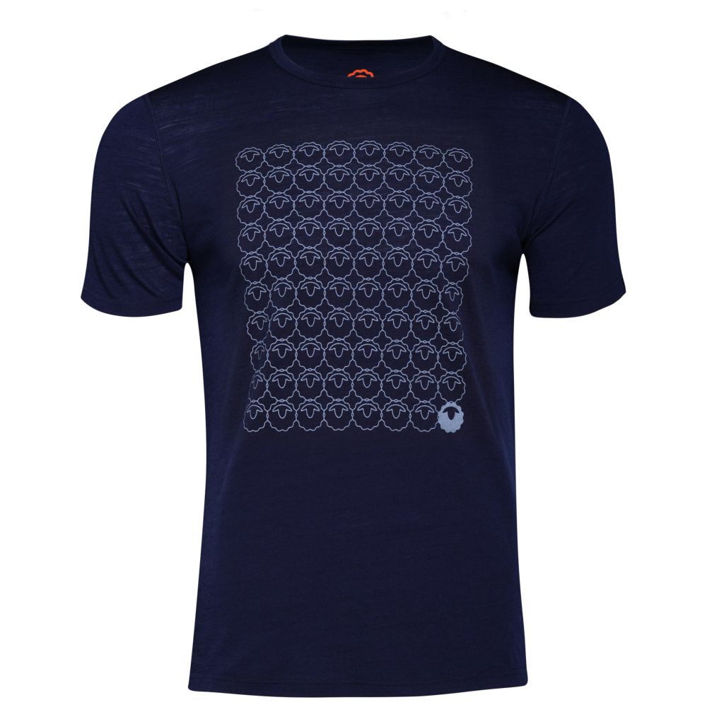 Isobaa | Mens Merino 150 Odd One Out Tee (Navy/Sky) | Gear up for everyday adventures, big and small, with Isobaa's superfine Merino Tee.