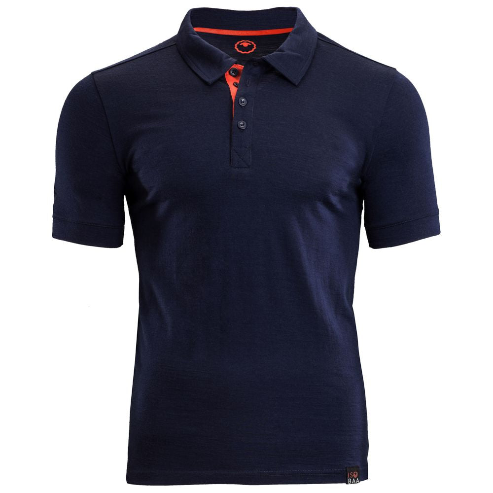 Isobaa | Mens Merino 180 Short Sleeve Polo Shirt (Black) | The ultimate Merino wool polo — perfect for weekend hikes, bike commutes, post-adventure coffee stops, office days, and everything in-between.