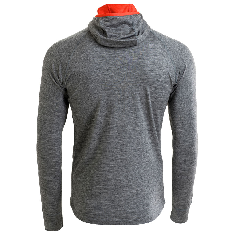 Isobaa | Mens Merino 200 Zip Neck Hoodie (Charcoal) | The ultimate 200gm Merino wool hoodie.