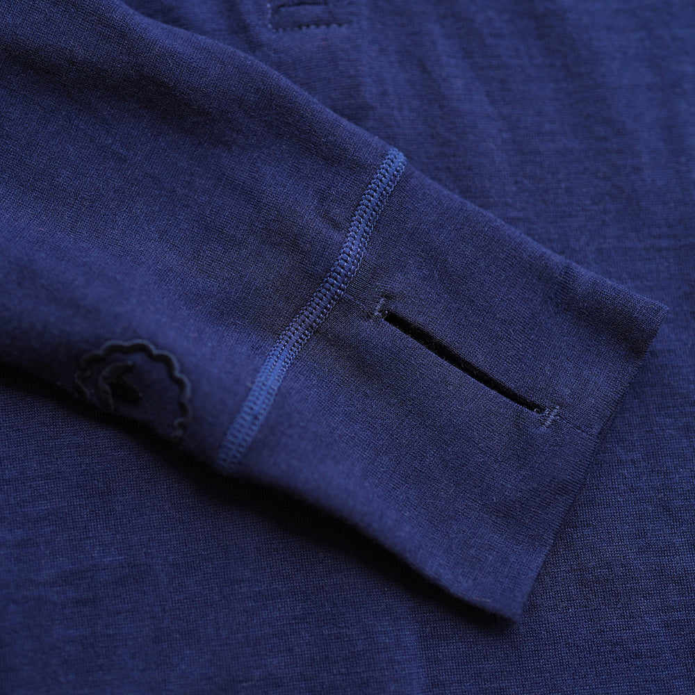 Isobaa | Mens Merino 200 Zip Neck Hoodie (Navy) | The ultimate 200gm Merino wool hoodie.