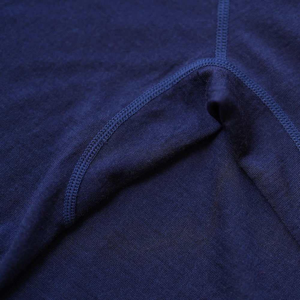 Isobaa | Mens Merino 200 Zip Neck Hoodie (Navy) | The ultimate 200gm Merino wool hoodie.