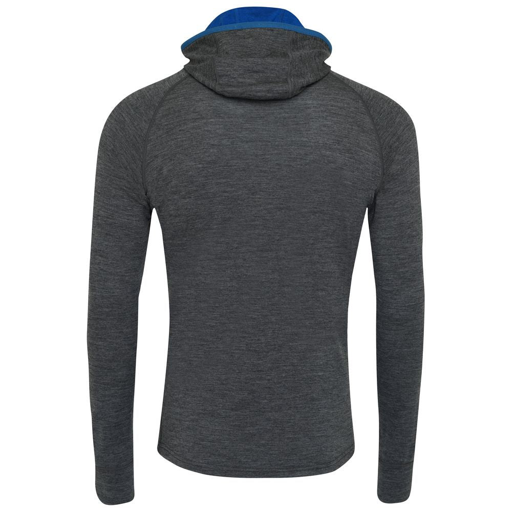 Isobaa | Mens Merino 200 Zip Neck Hoodie (Smoke) | The ultimate 200gm Merino wool hoodie.