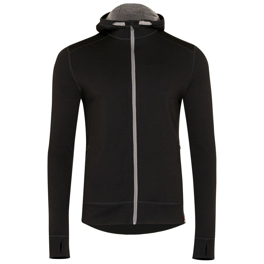 Isobaa | Mens Merino 260 Casual Hoodie (Black) | The best in warmth and versatility: Isobaa 260gm midweight Merino wool hoodie.
