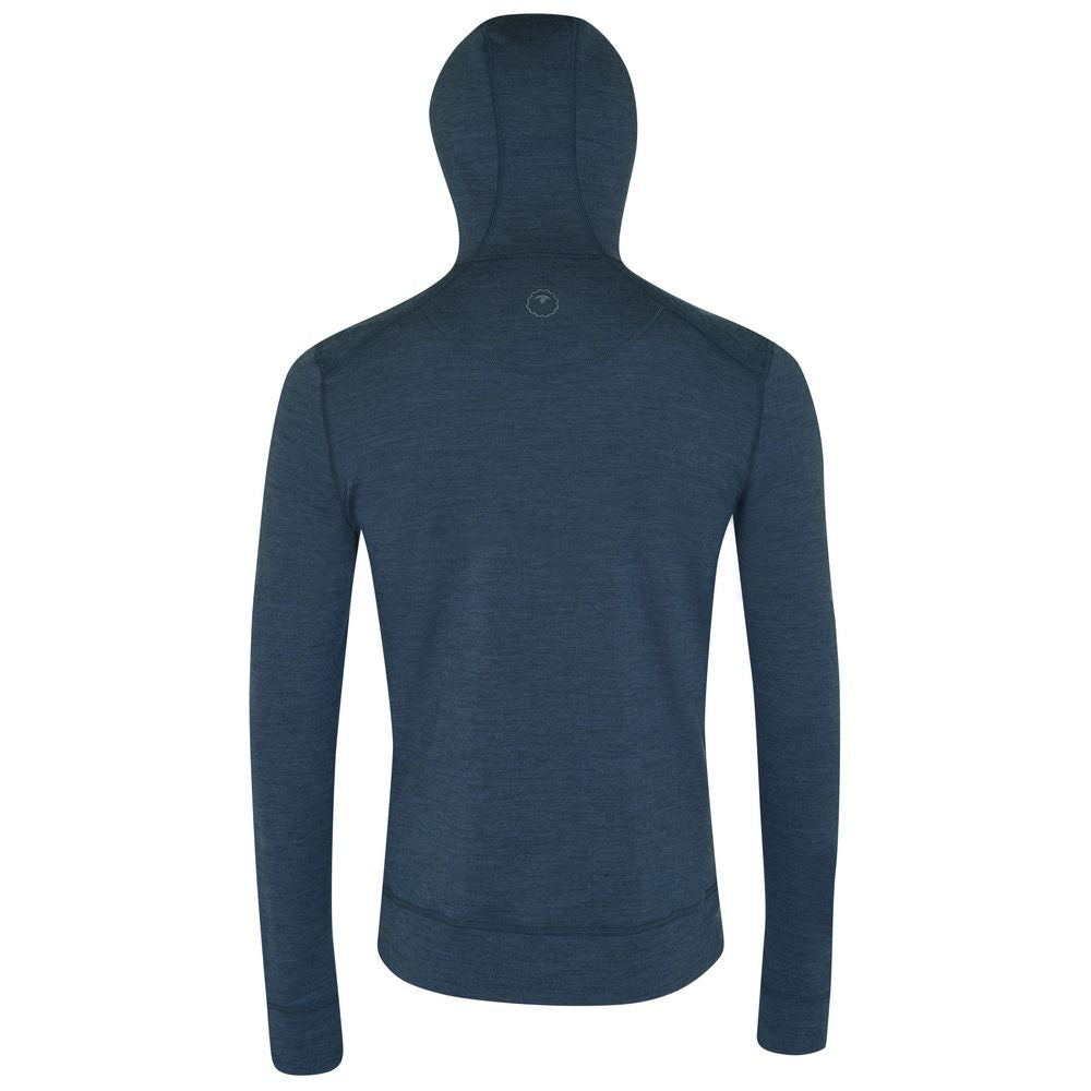 Isobaa | Mens Merino 260 Casual Hoodie (Denim) | The best in warmth and versatility: Isobaa 260gm midweight Merino wool hoodie.