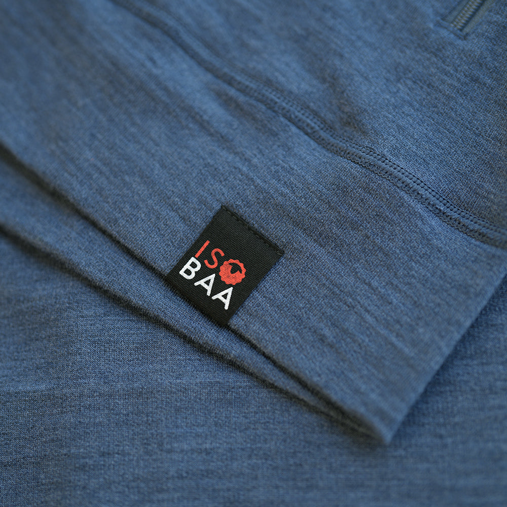 Isobaa | Mens Merino 260 Casual Hoodie (Denim) | The best in warmth and versatility: Isobaa 260gm midweight Merino wool hoodie.
