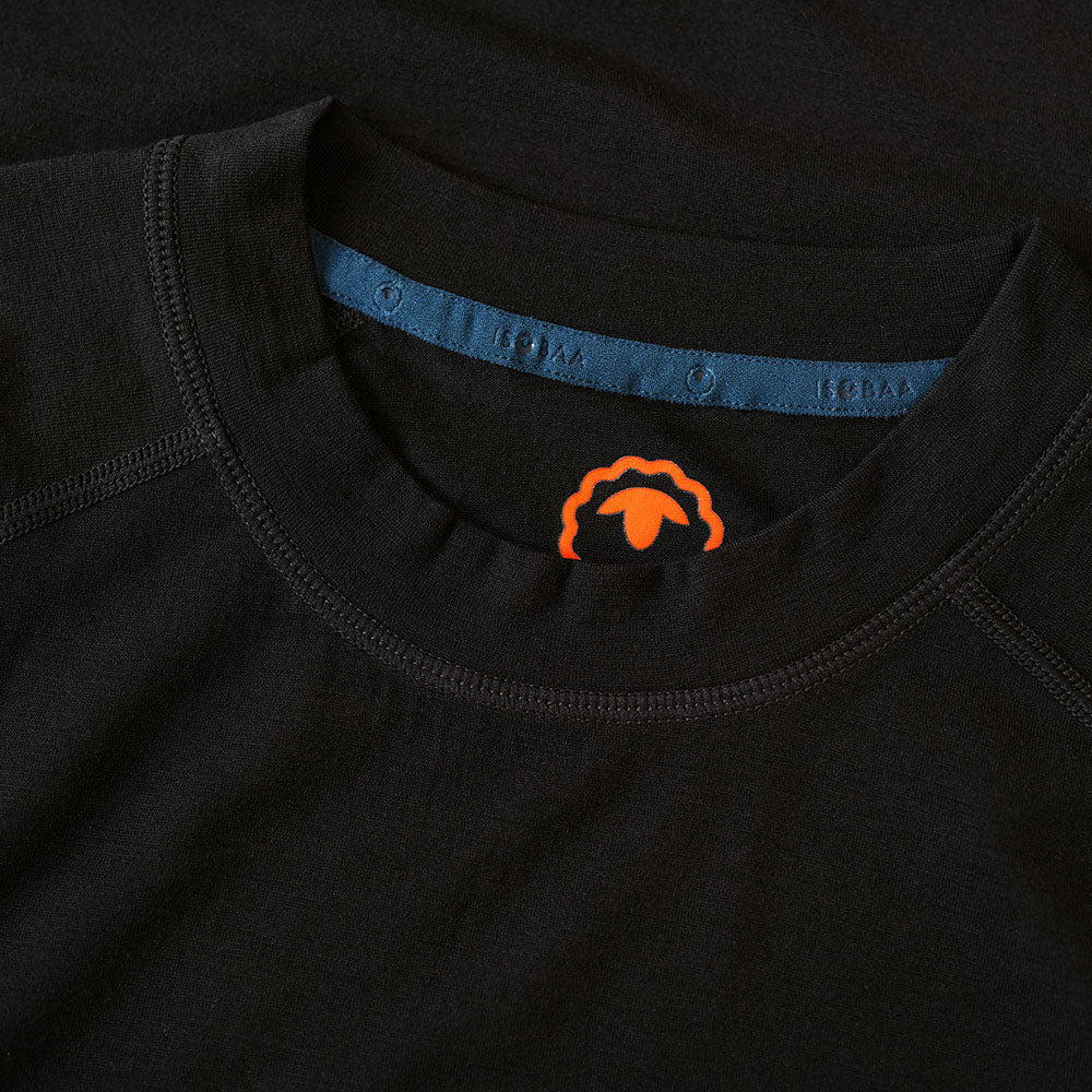 Isobaa | Womens 160 Merino Active Long Sleeve Crew (Black) | Elevate your active wardrobe with our Women's 160 Merino Active Long Sleeve Crew, expertly crafted from 160g 18.5 micron superfine merino wool