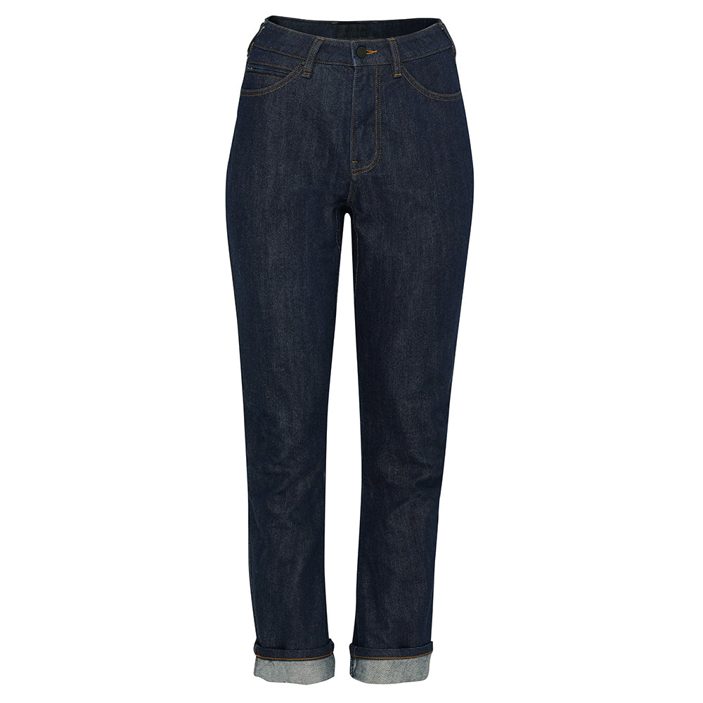 Isobaa | Womens LUX Merino Blend Jeans (Dark Indigo) | Elevate your denim game with our LUX Merino Blend Jeans. A premium fusion of cotton, merino wool, and elastane.