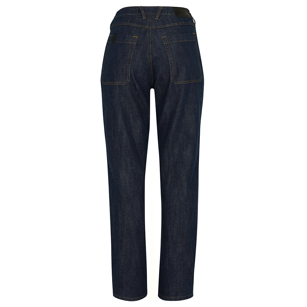 Isobaa | Womens LUX Merino Blend Jeans (Dark Indigo) | Elevate your denim game with our LUX Merino Blend Jeans. A premium fusion of cotton, merino wool, and elastane.