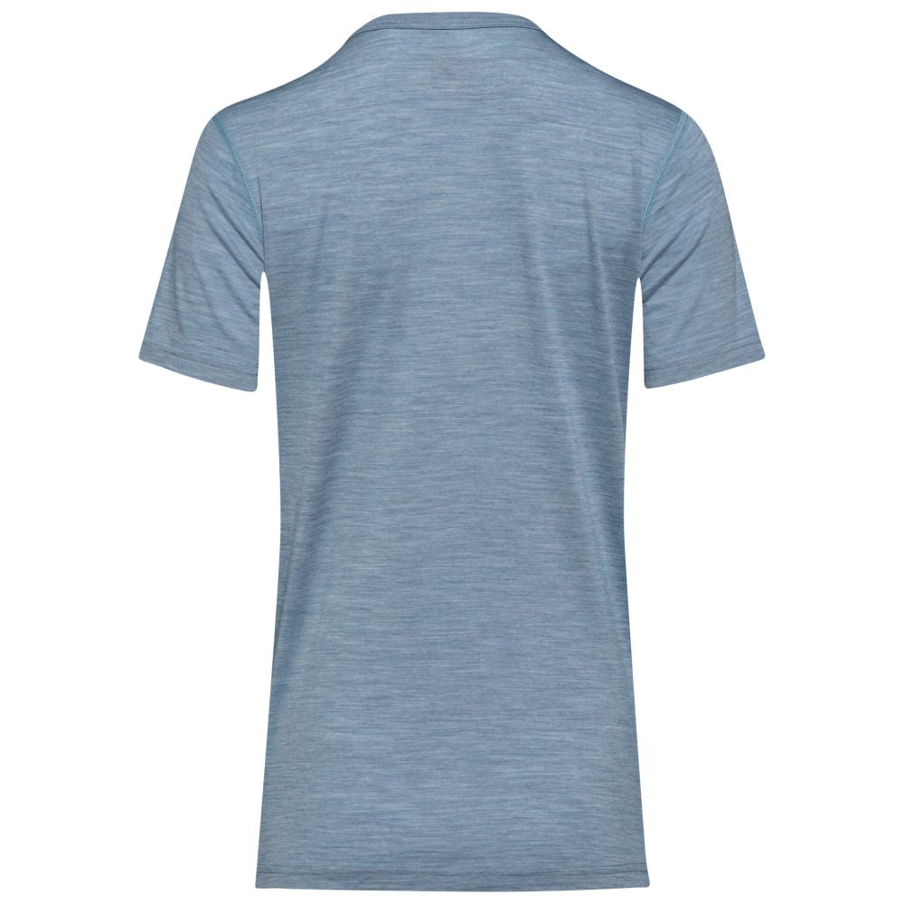 Isobaa | Womens Merino 150 Mountains Tee (Sky/Petrol) | Gear up for adventure with our superfine Merino Tee.