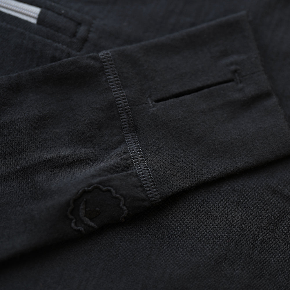 Isobaa | Womens Merino 200 Zip Neck Hoodie (Black) | The ultimate 200gm Merino wool hoodie.