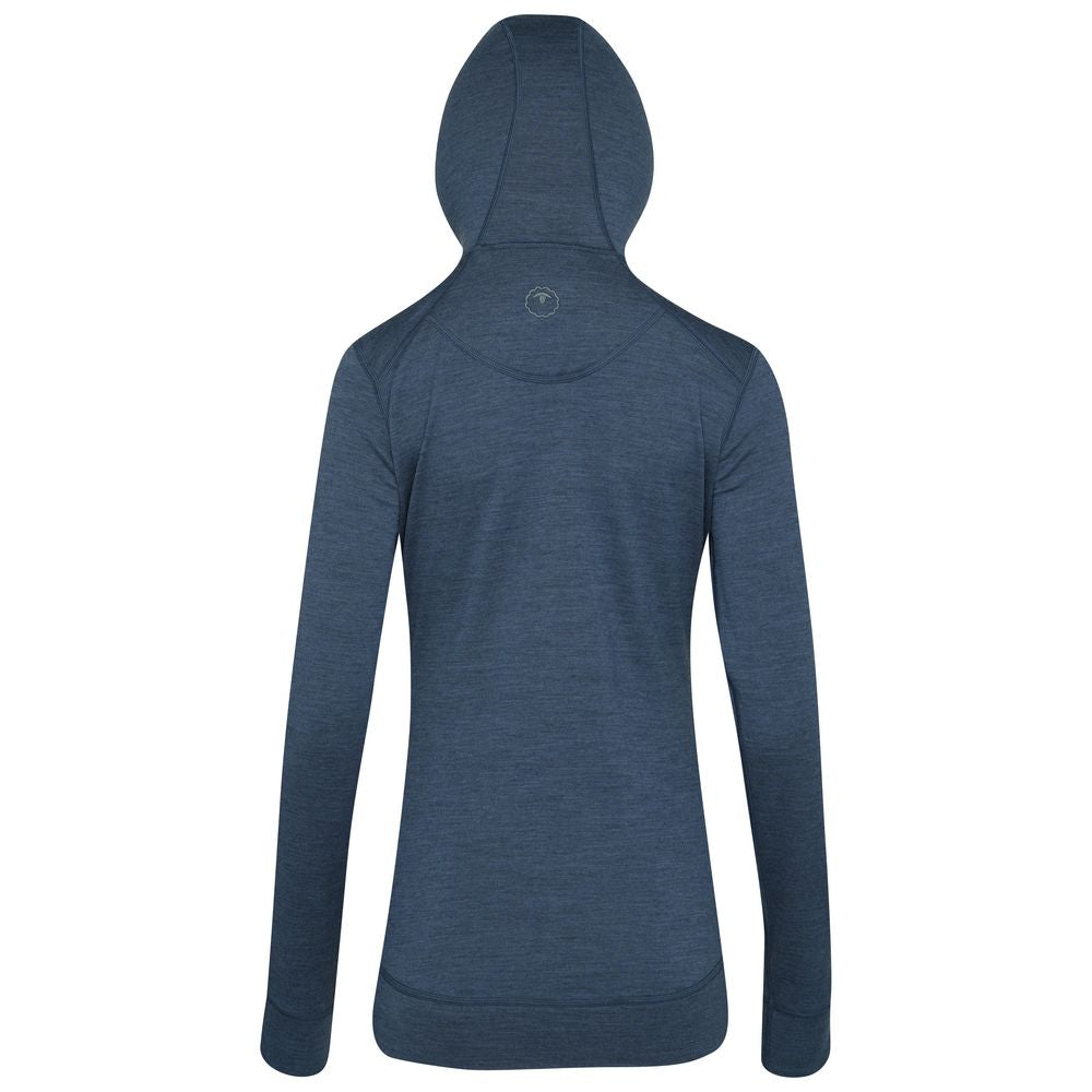 Isobaa | Womens Merino 260 Casual Hoodie (Denim) | The best in warmth and versatility: Isobaa 260gm midweight Merino wool hoodie.