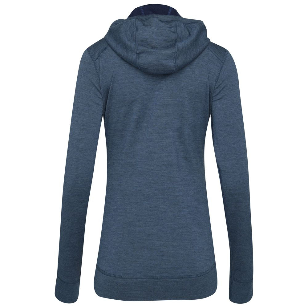 Isobaa | Womens Merino 260 Casual Hoodie (Denim) | The best in warmth and versatility: Isobaa 260gm midweight Merino wool hoodie.