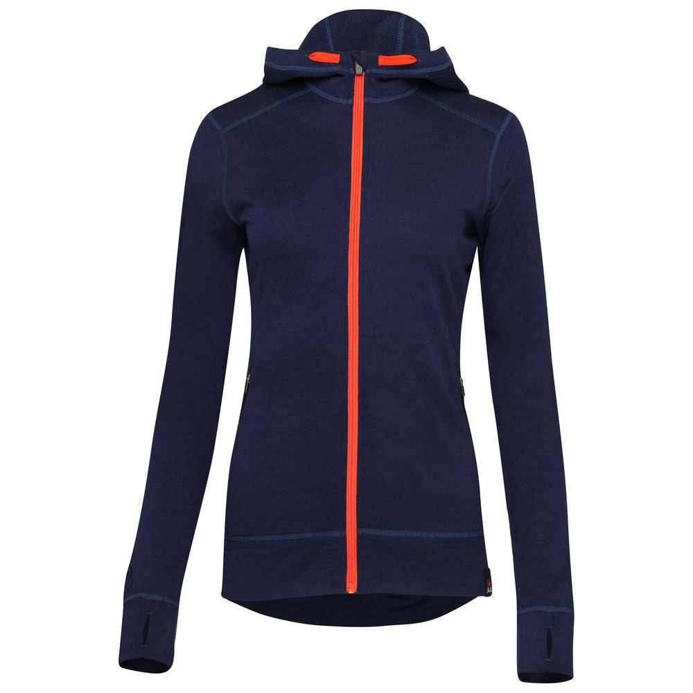 Isobaa | Womens Merino 260 Casual Hoodie (Navy) | The best in warmth and versatility: Isobaa 260gm midweight Merino wool hoodie.