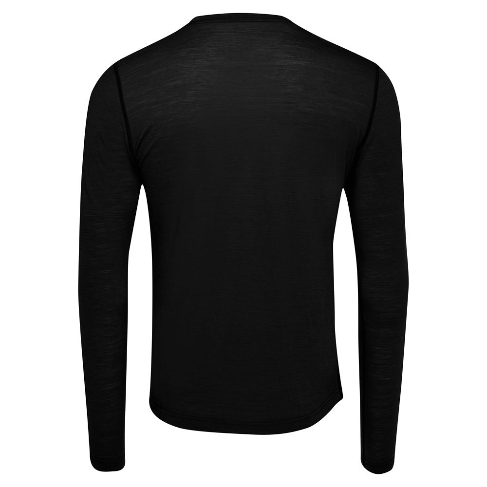 Mens 120 Ultrafine LS Crew (Black)
