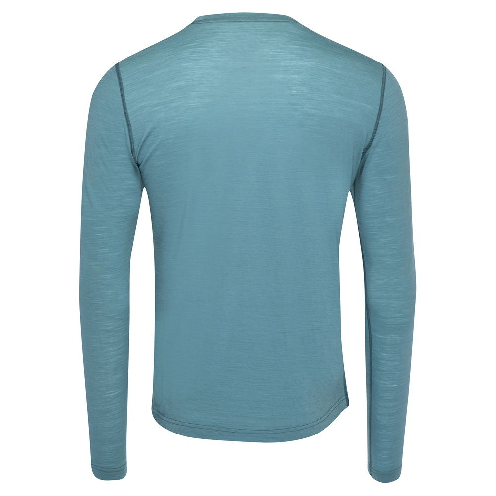 Mens 120 Ultrafine LS Crew (Lagoon)