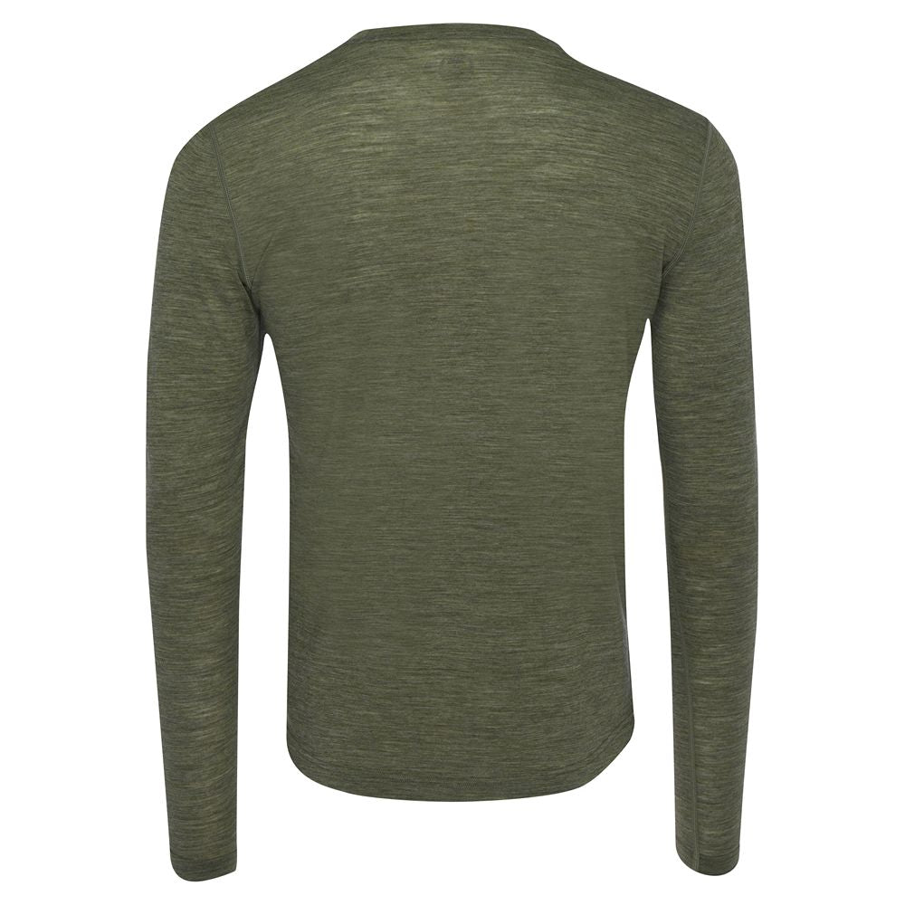 Mens 120 Ultrafine LS Crew (Olive)