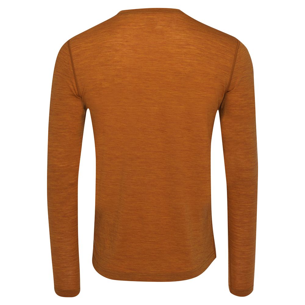 Mens 120 Ultrafine LS Crew (Spice)