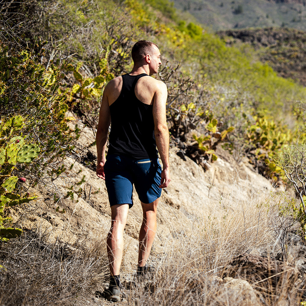 Mens 120 Ultrafine Racer Vest (Black) | Model: Barnaby