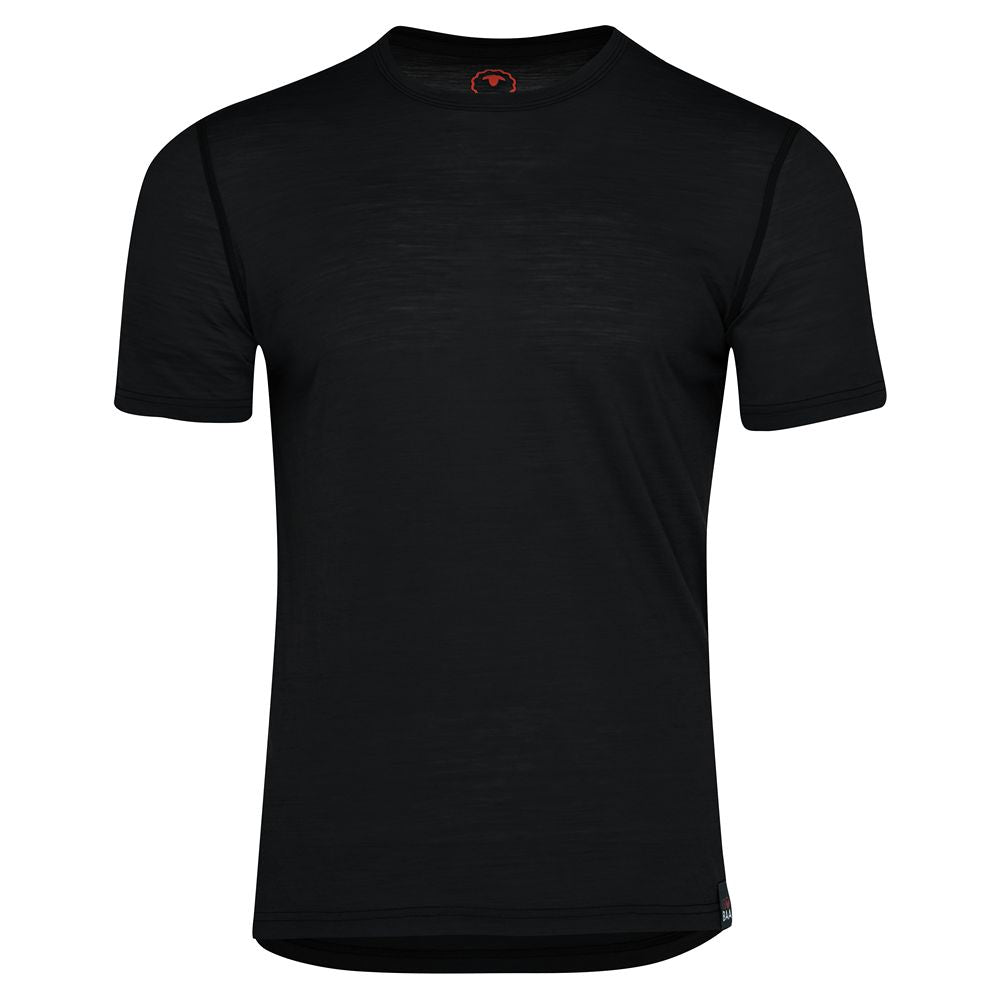 Mens 120 Ultrafine SS Crew (Black)