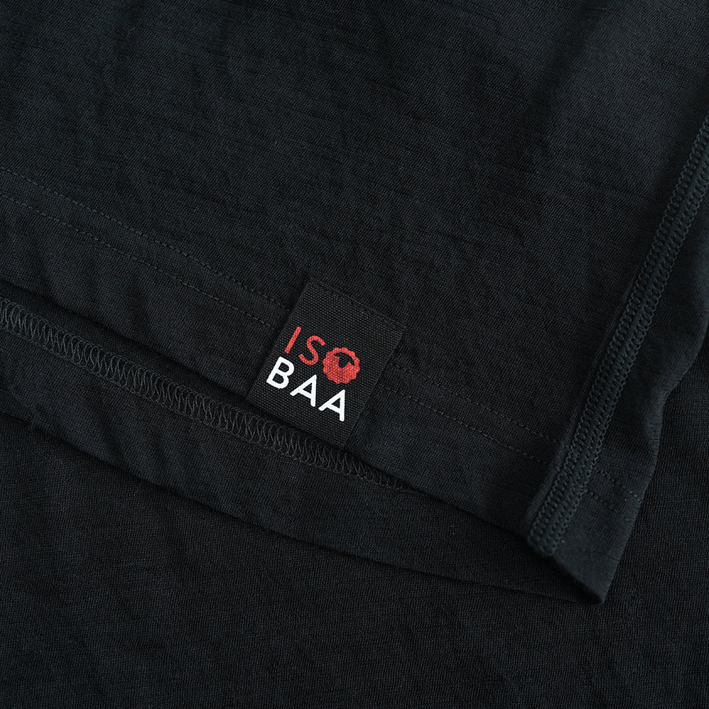 Mens 120 Ultrafine SS Crew (Black)