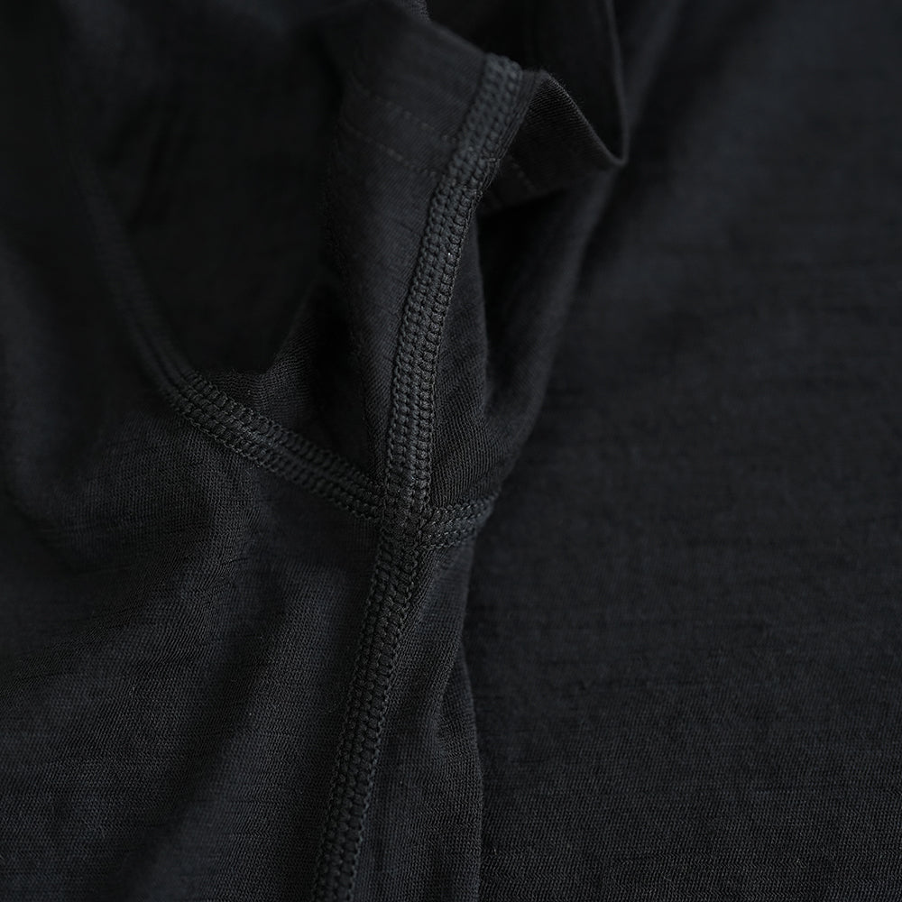 Mens 120 Ultrafine SS Crew (Black)