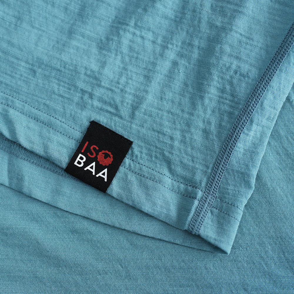 Mens 120 Ultrafine SS Crew (Lagoon)