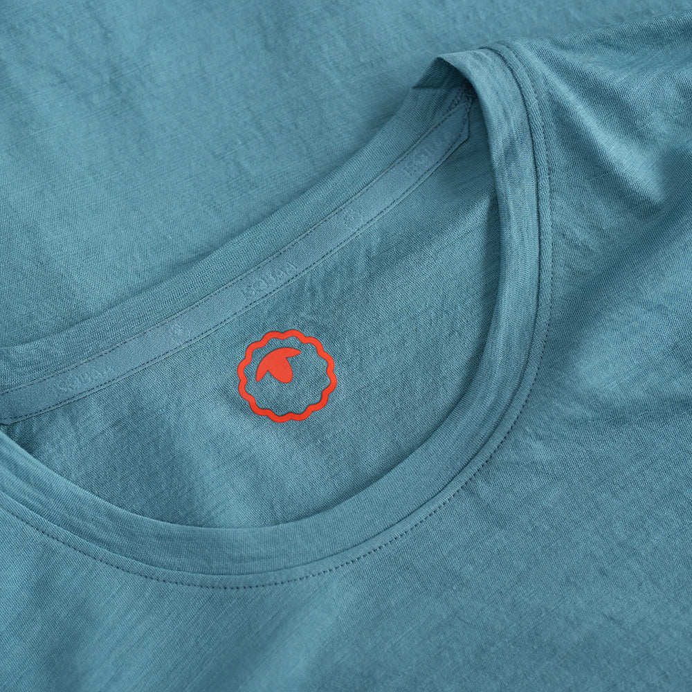 Mens 120 Ultrafine SS Crew (Lagoon)