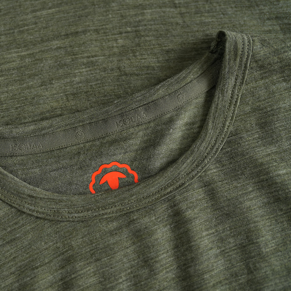 Mens 120 Ultrafine SS Crew (Olive)