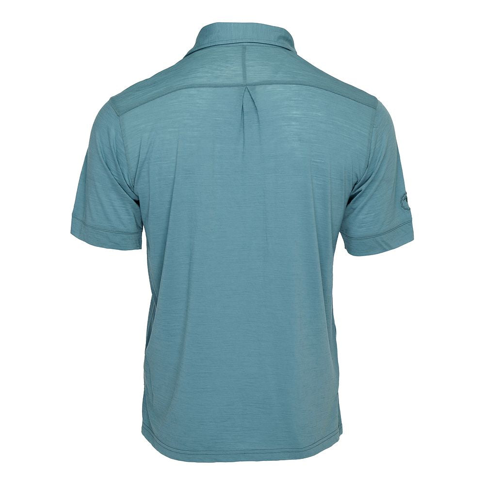 Mens 120 Ultrafine SS Shirt (Lagoon)