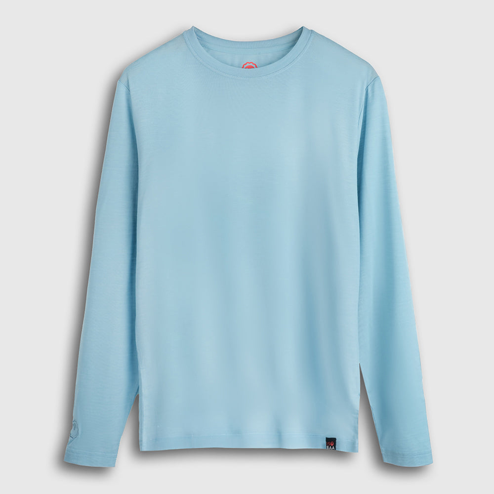 Mens Merino Blend 125 Ultrafine LS Crew (Lagoon)