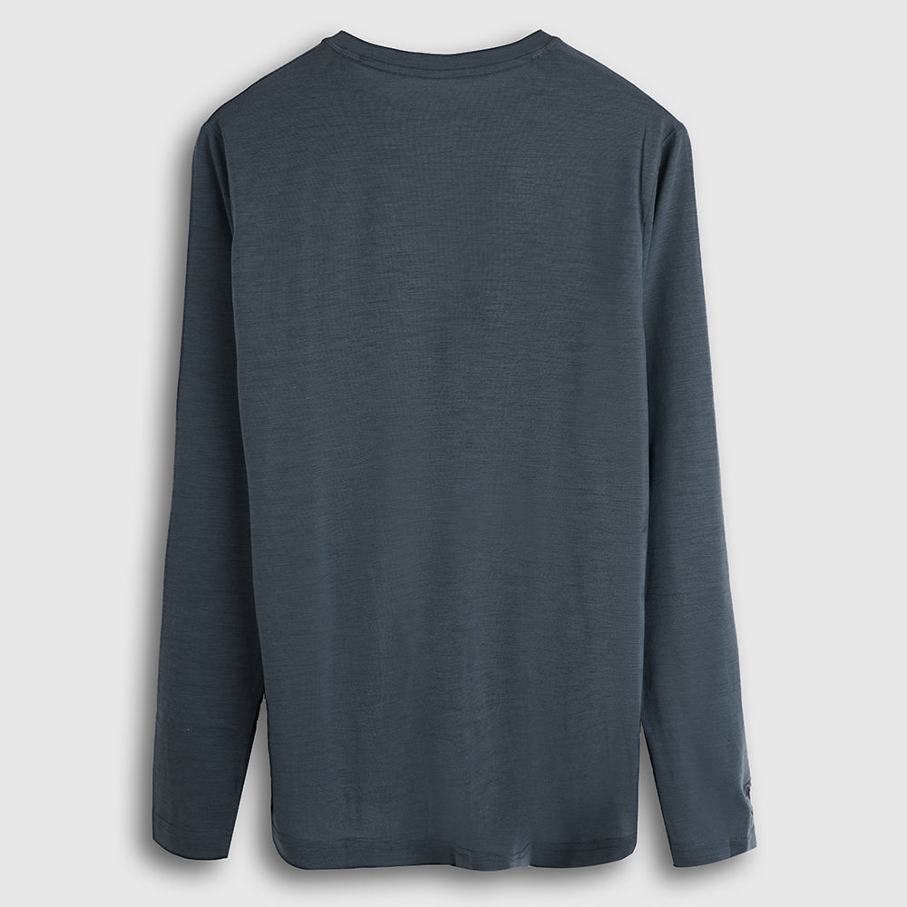 Mens Merino Blend 125 Ultrafine LS Crew (Turbulence)