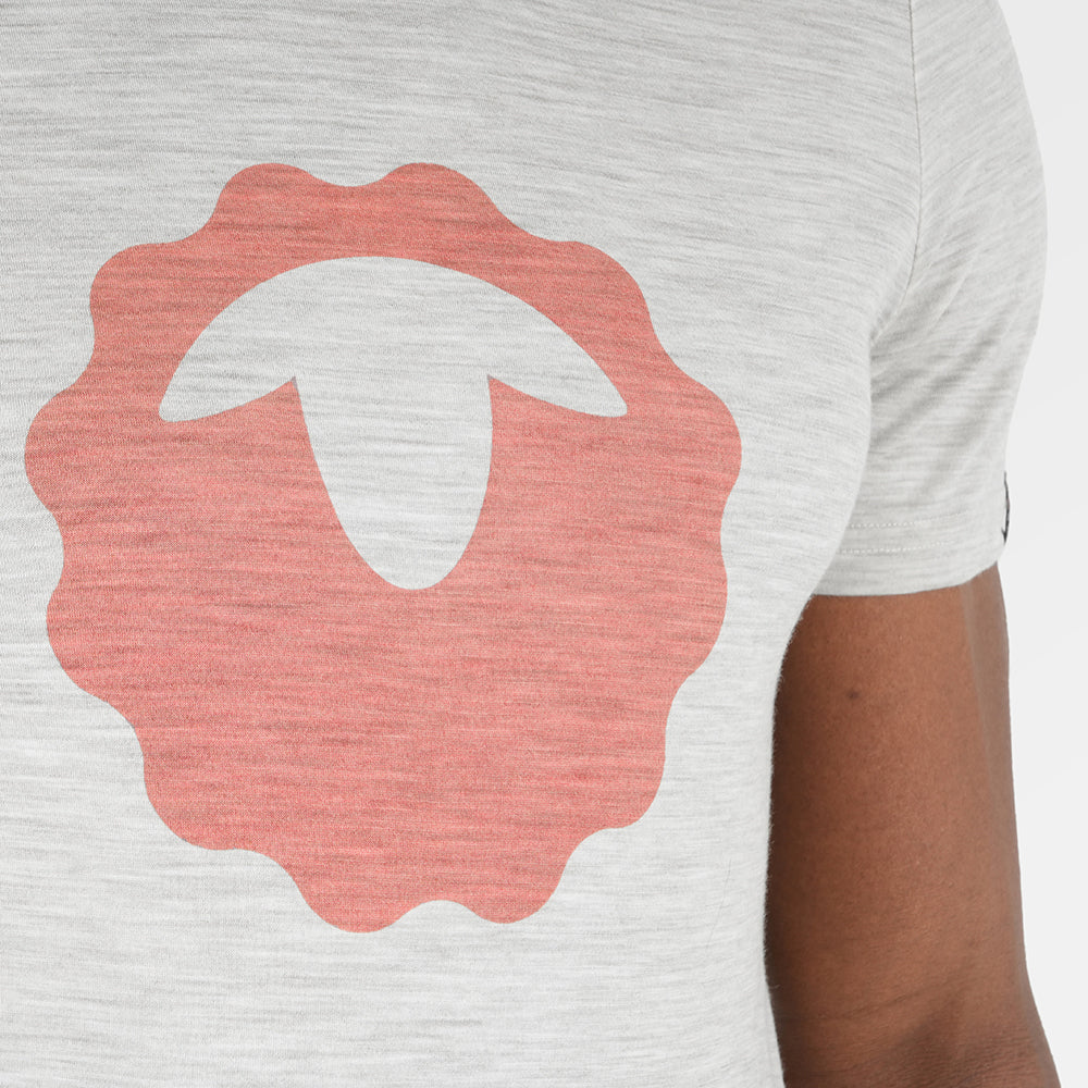 Mens Merino 150 Emblem Tee (Jute/Brown)