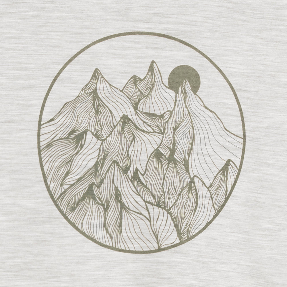 Mens Merino 150 Mountains Tee (Jute/Olive)