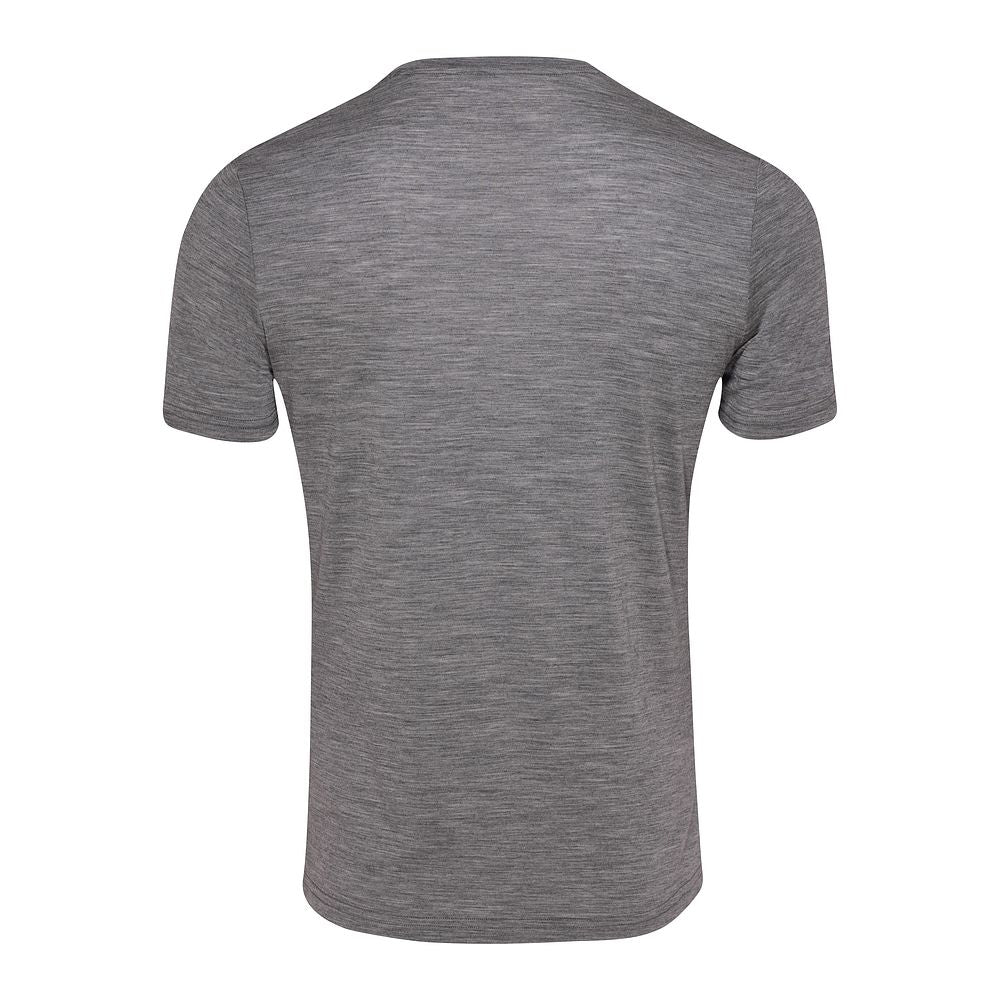 Isobaa Mens Merino 150 Peaks T-Shirt (Charcoal Melange/Black)
