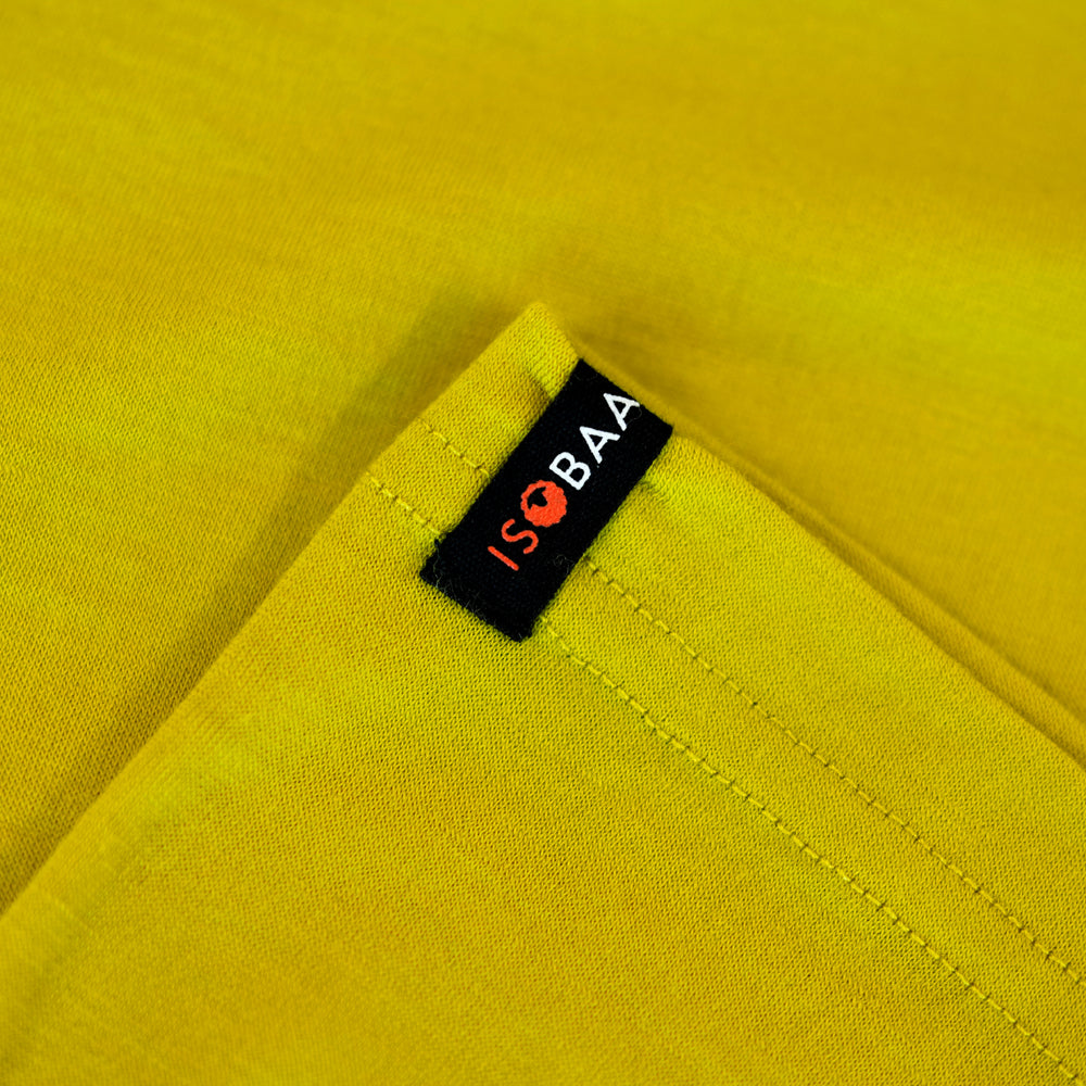 Isobaa Mens Merino 150 Peaks T-Shirt (Lime/Petrol)