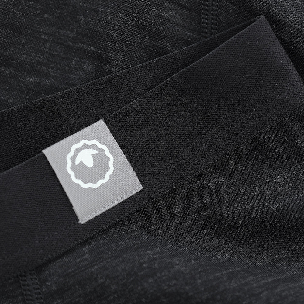 Mens Merino Blend 160 Fly Trunks (Black Melange)