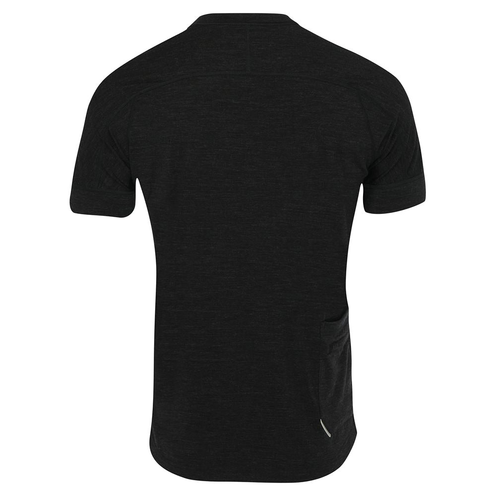 Mens 160 SS Cycle Zip Top (Black Melange)
