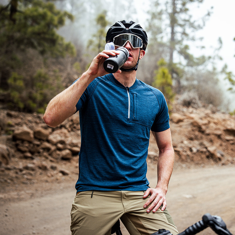 Mens 160 SS Cycle Zip Top (Petrol) | Model: Barnaby