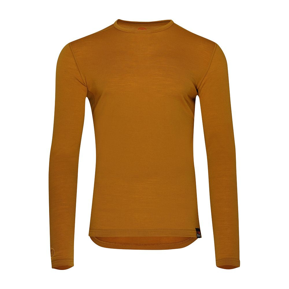 Mens Merino 180 Long Sleeve Crew (Mustard) | Isobaa
