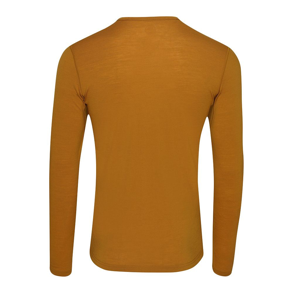 Isobaa Mens Merino 180 Long Sleeve Crew (Mustard)